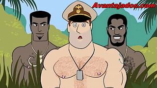Порно в мультиках с геями-военными - порно видео